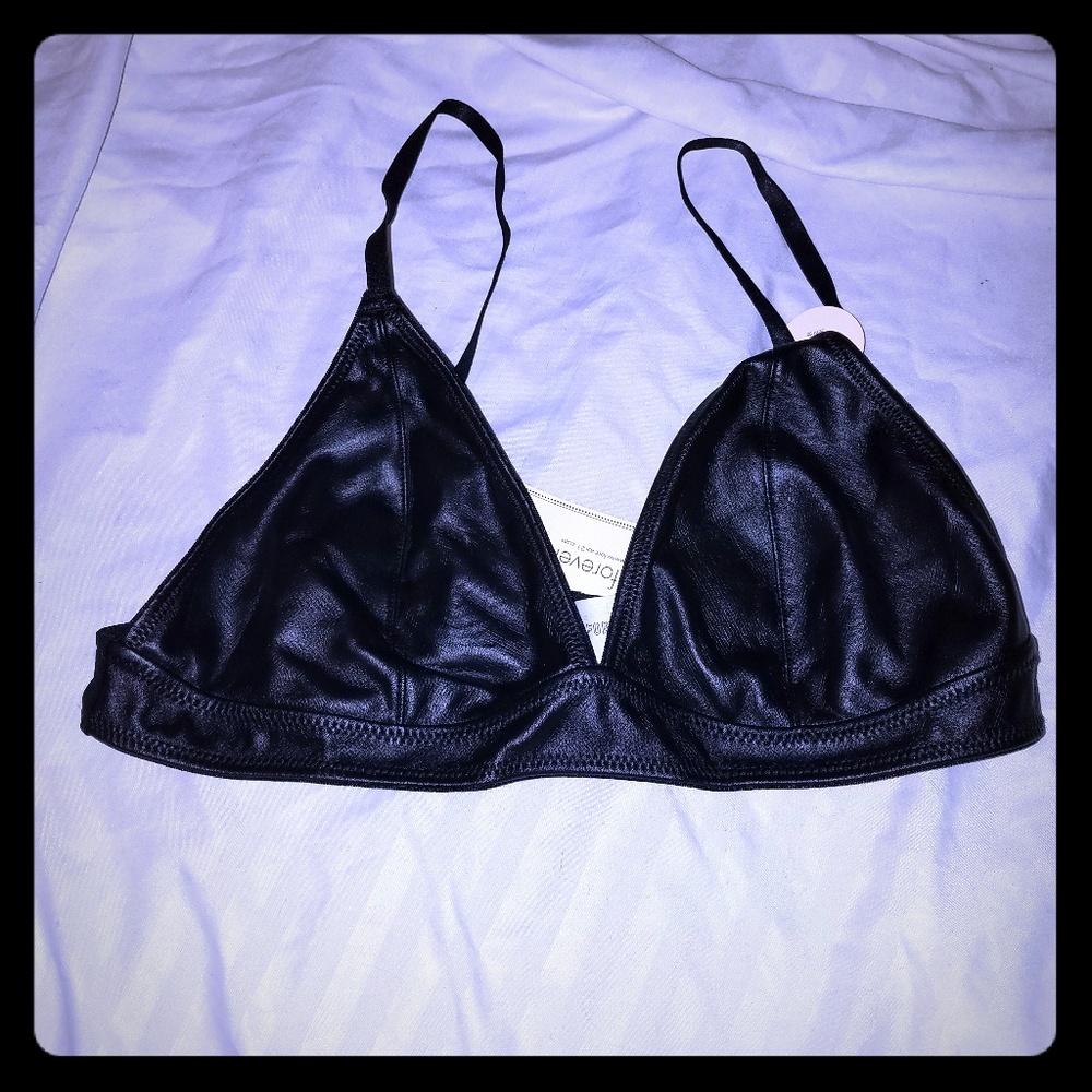Forever 21 Faux Leather Bralette